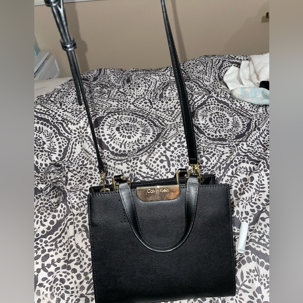 Calvin Klein Black Leather Mini Bag